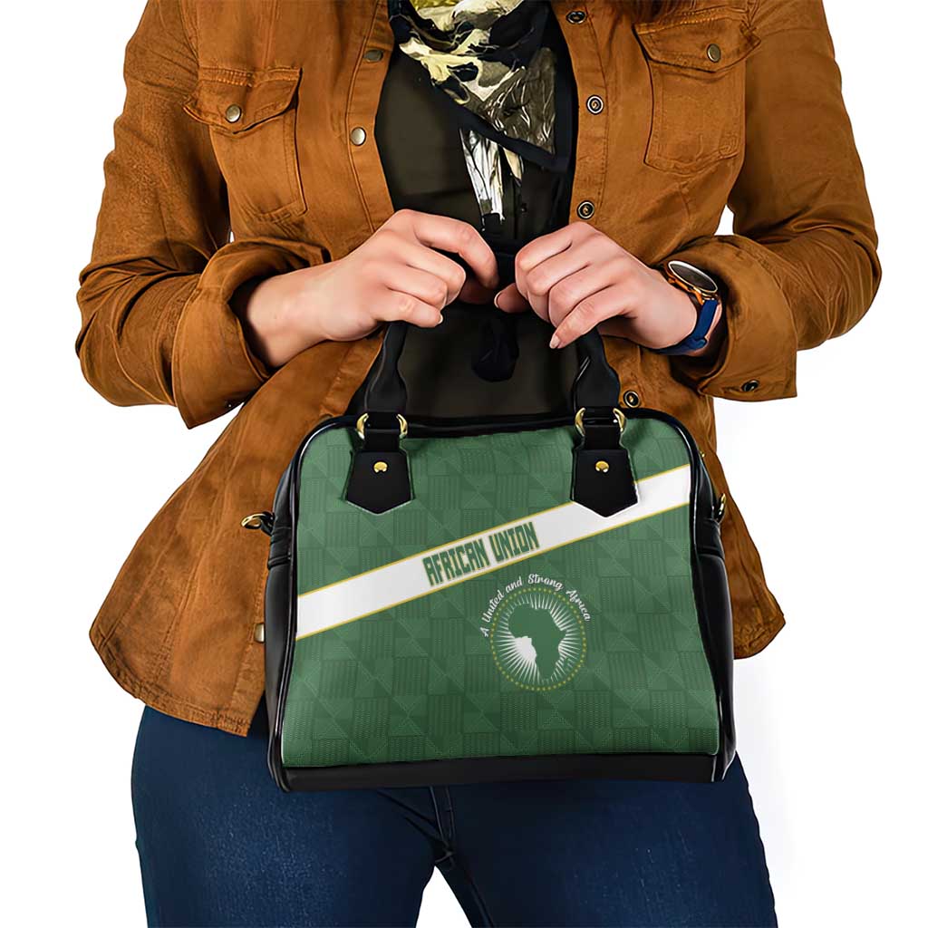 African Union Day Shoulder Handbag Emblem With Kente Pattern LT15