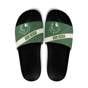 African Union Day Slide Sandals Emblem With Kente Pattern LT15