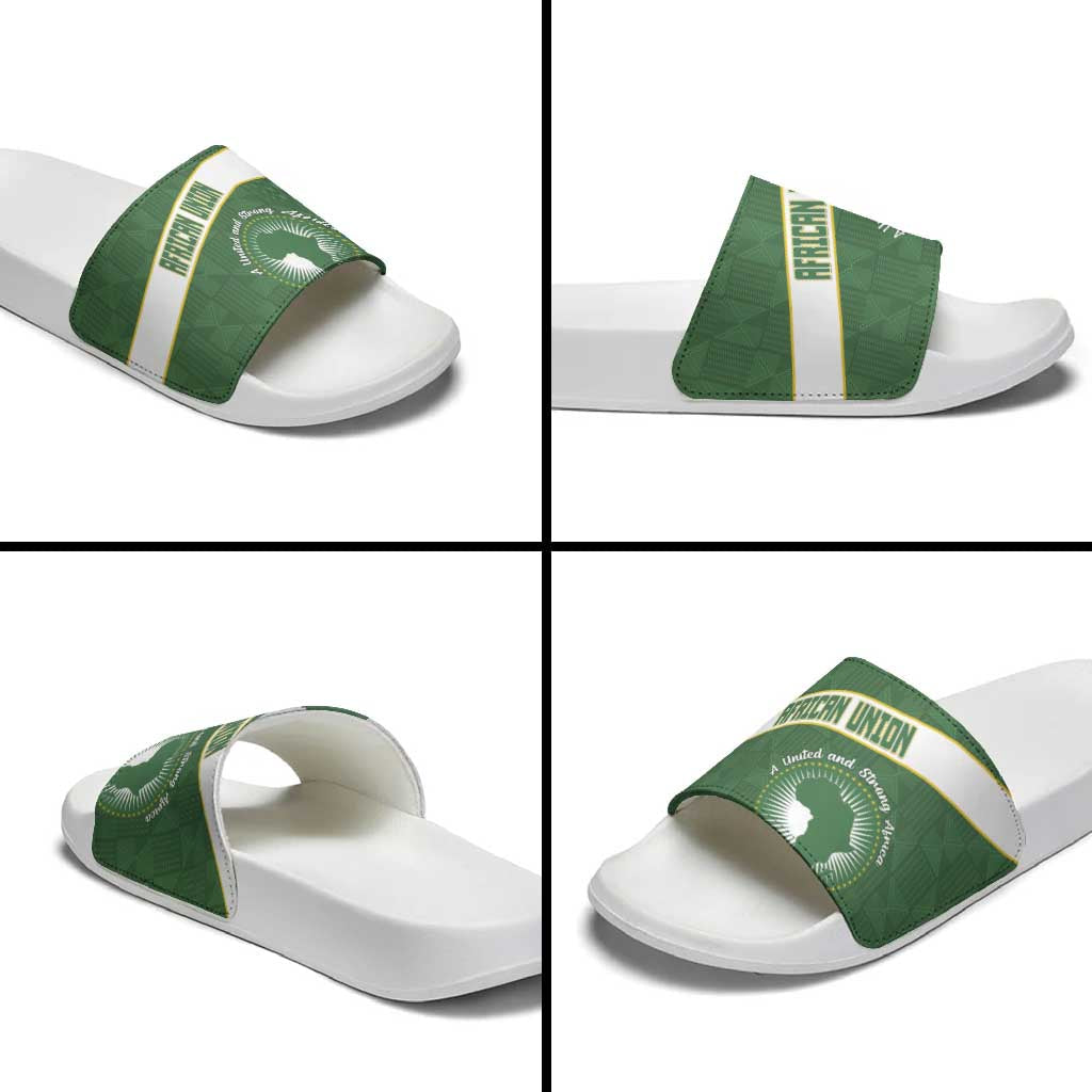 African Union Day Slide Sandals Emblem With Kente Pattern LT15