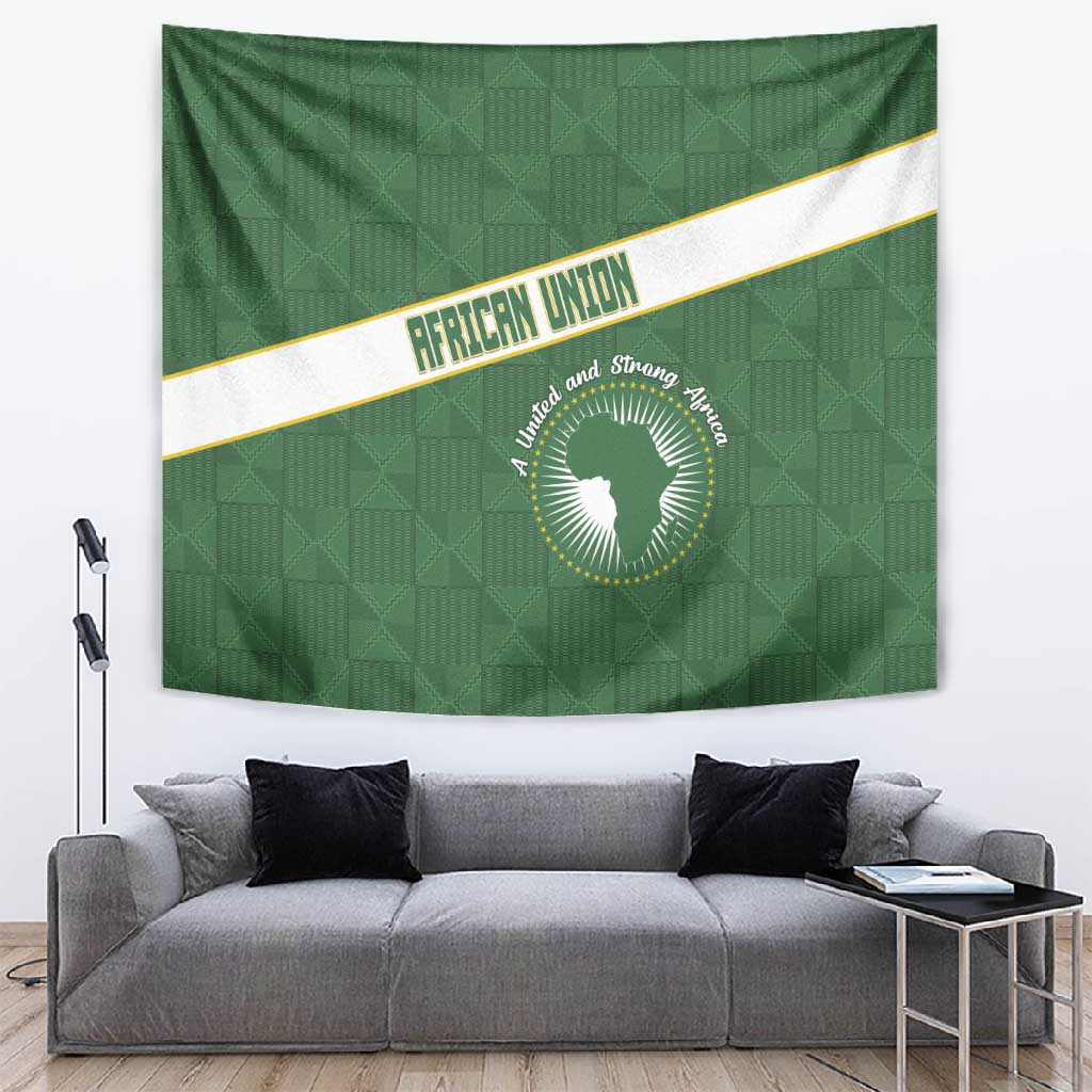 African Union Day Tapestry Emblem With Kente Pattern LT15