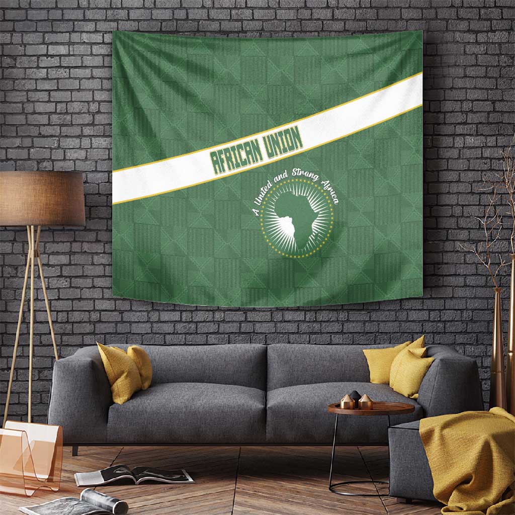African Union Day Tapestry Emblem With Kente Pattern LT15