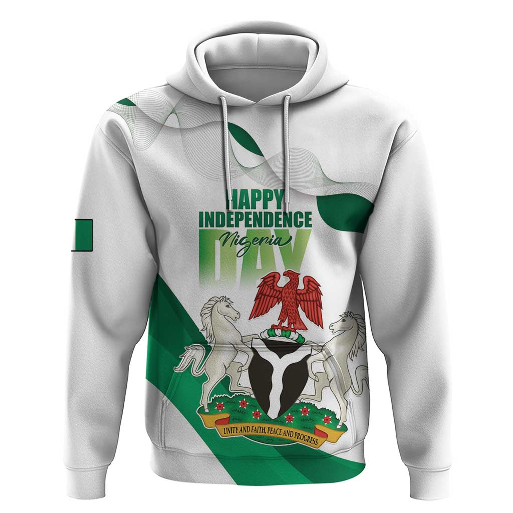 Personalized Nigeria Independence Day Hoodie Unity and Faith Peace and Progress LT15