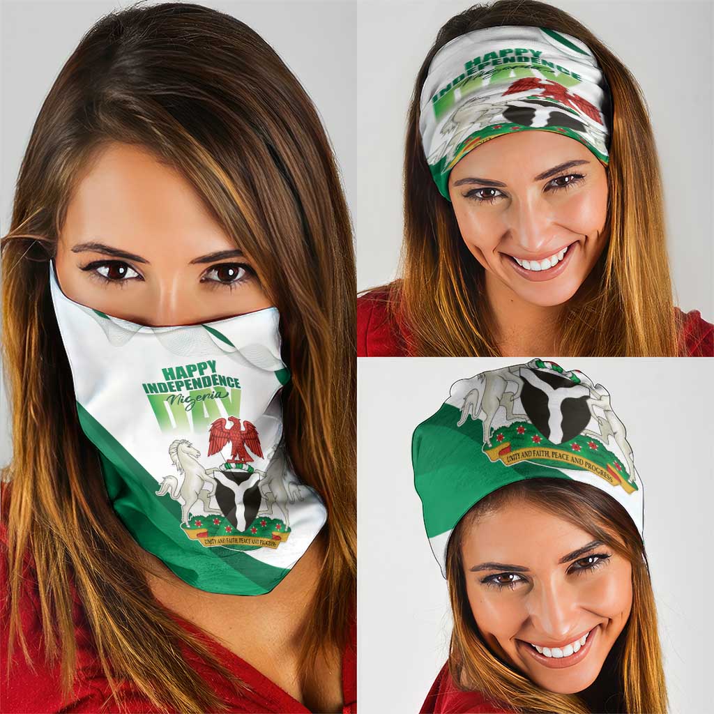 Nigeria Independence Day Neck Gaiter Unity and Faith Peace and Progress LT15