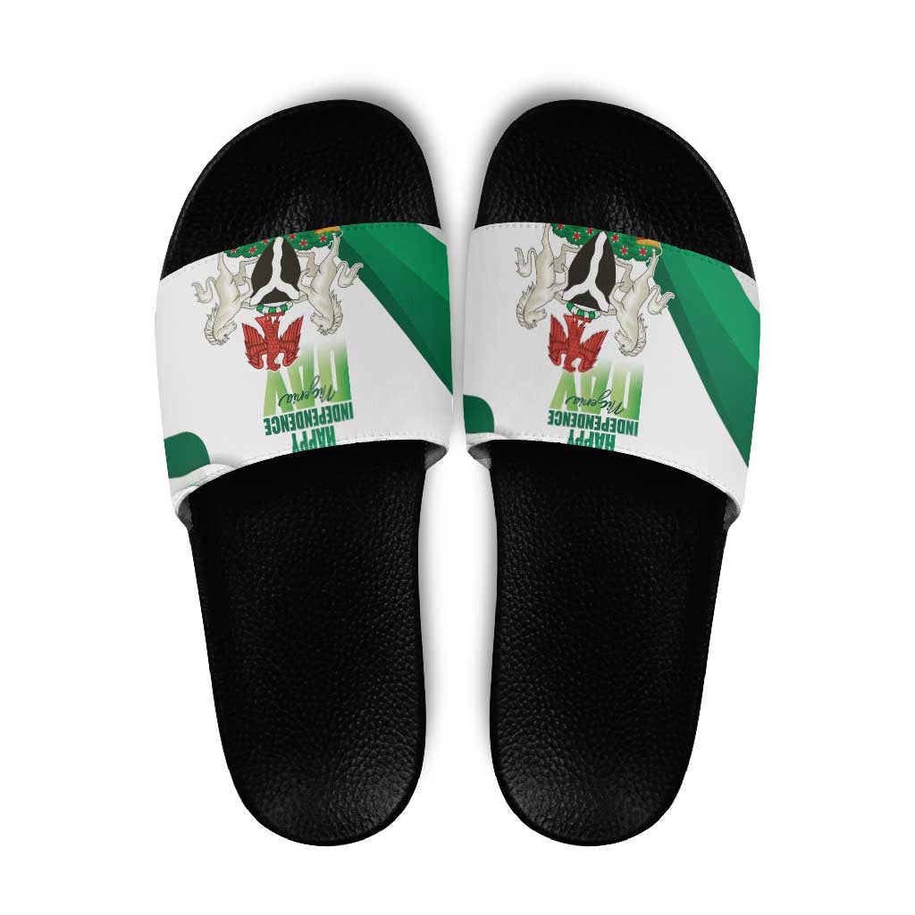 Nigeria Independence Day Slide Sandals Unity and Faith Peace and Progress LT15