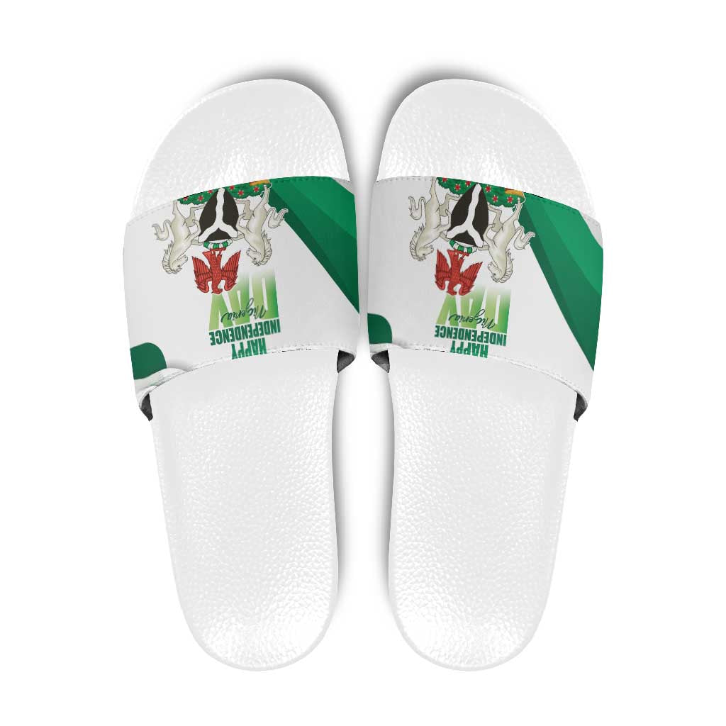 Nigeria Independence Day Slide Sandals Unity and Faith Peace and Progress LT15