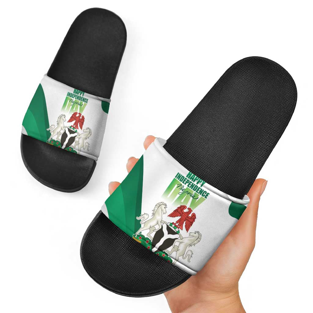 Nigeria Independence Day Slide Sandals Unity and Faith Peace and Progress LT15