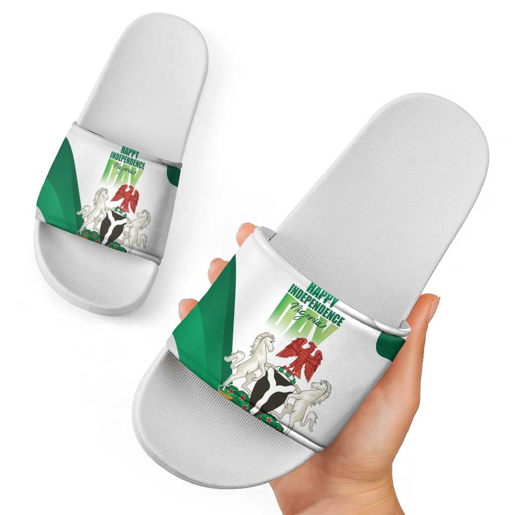 Nigeria Independence Day Slide Sandals Unity and Faith Peace and Progress LT15