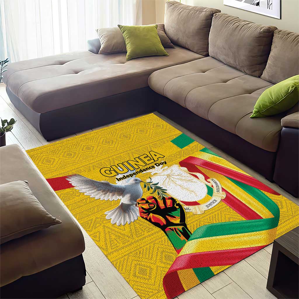 Guinea Area Rug Happy Independence Day LT15