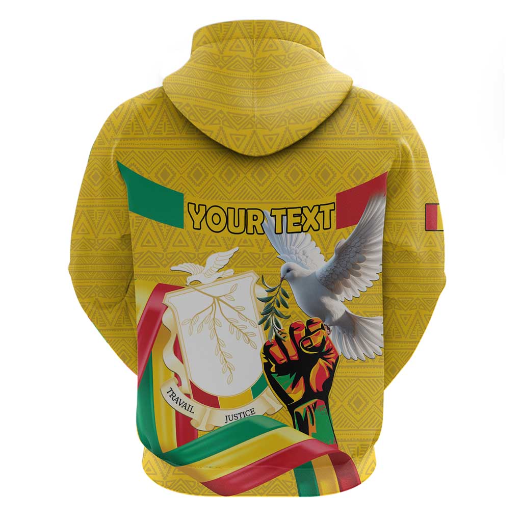 Personalized Guinea Independence Day Hoodie Coat Of Arms With African Pattern LT15