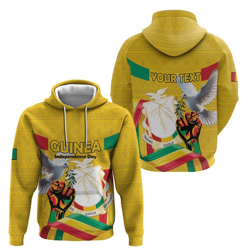 Personalized Guinea Independence Day Hoodie Coat Of Arms With African Pattern LT15