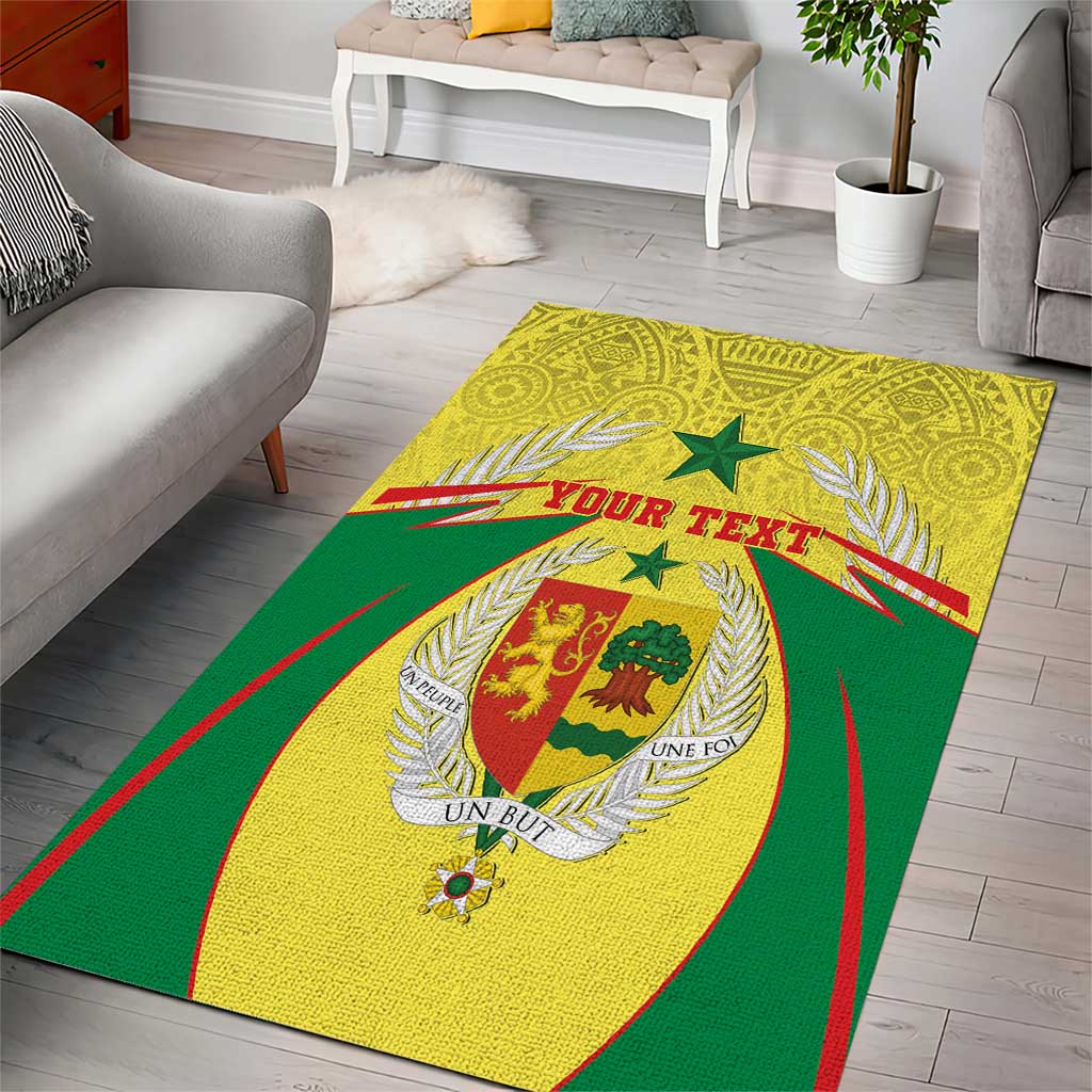 Personalised Afro Senegal Area Rug Coat Of Arms Mix African Pattern LT15