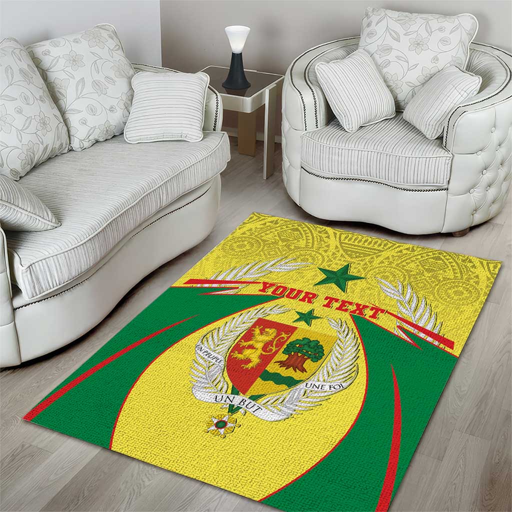 Personalised Afro Senegal Area Rug Coat Of Arms Mix African Pattern LT15