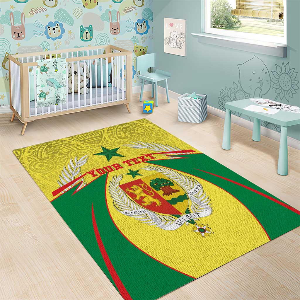 Personalised Afro Senegal Area Rug Coat Of Arms Mix African Pattern LT15