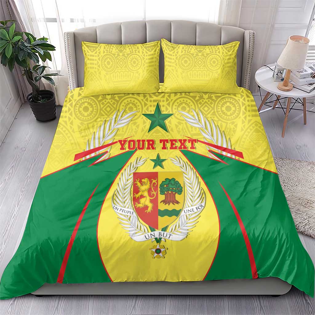 Personalised Afro Senegal Bedding Set Coat Of Arms Mix African Pattern LT15