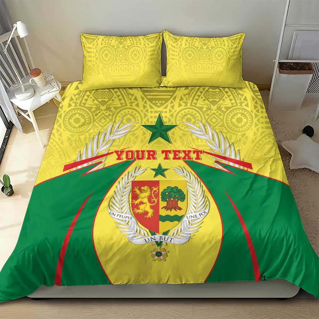 Personalised Afro Senegal Bedding Set Coat Of Arms Mix African Pattern LT15