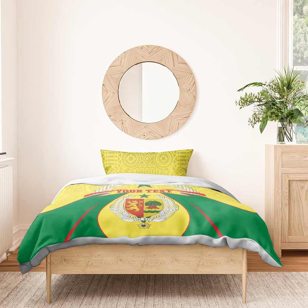 Personalised Afro Senegal Bedding Set Coat Of Arms Mix African Pattern LT15