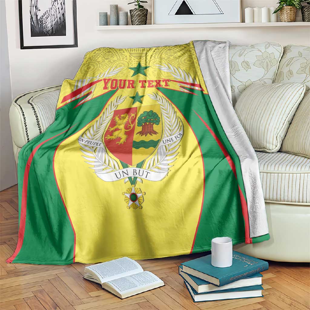 Personalised Afro Senegal Blanket Coat Of Arms Mix African Pattern LT15