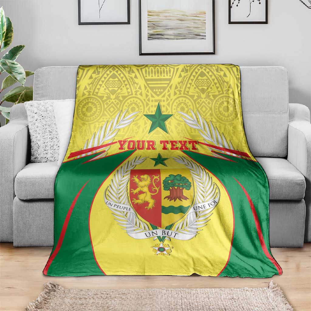 Personalised Afro Senegal Blanket Coat Of Arms Mix African Pattern LT15