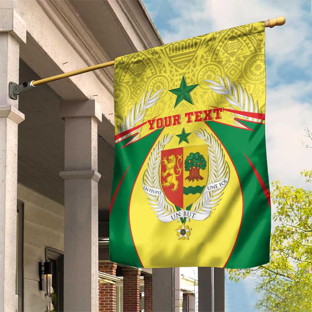 Personalised Afro Senegal Garden Flag Coat Of Arms Mix African Pattern LT15