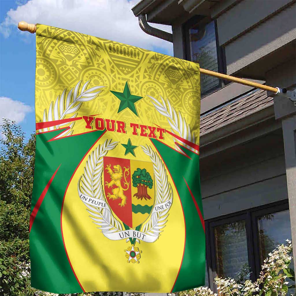 Personalised Afro Senegal Garden Flag Coat Of Arms Mix African Pattern LT15