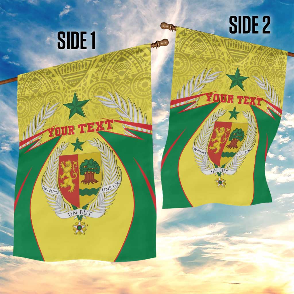 Personalised Afro Senegal Garden Flag Coat Of Arms Mix African Pattern LT15