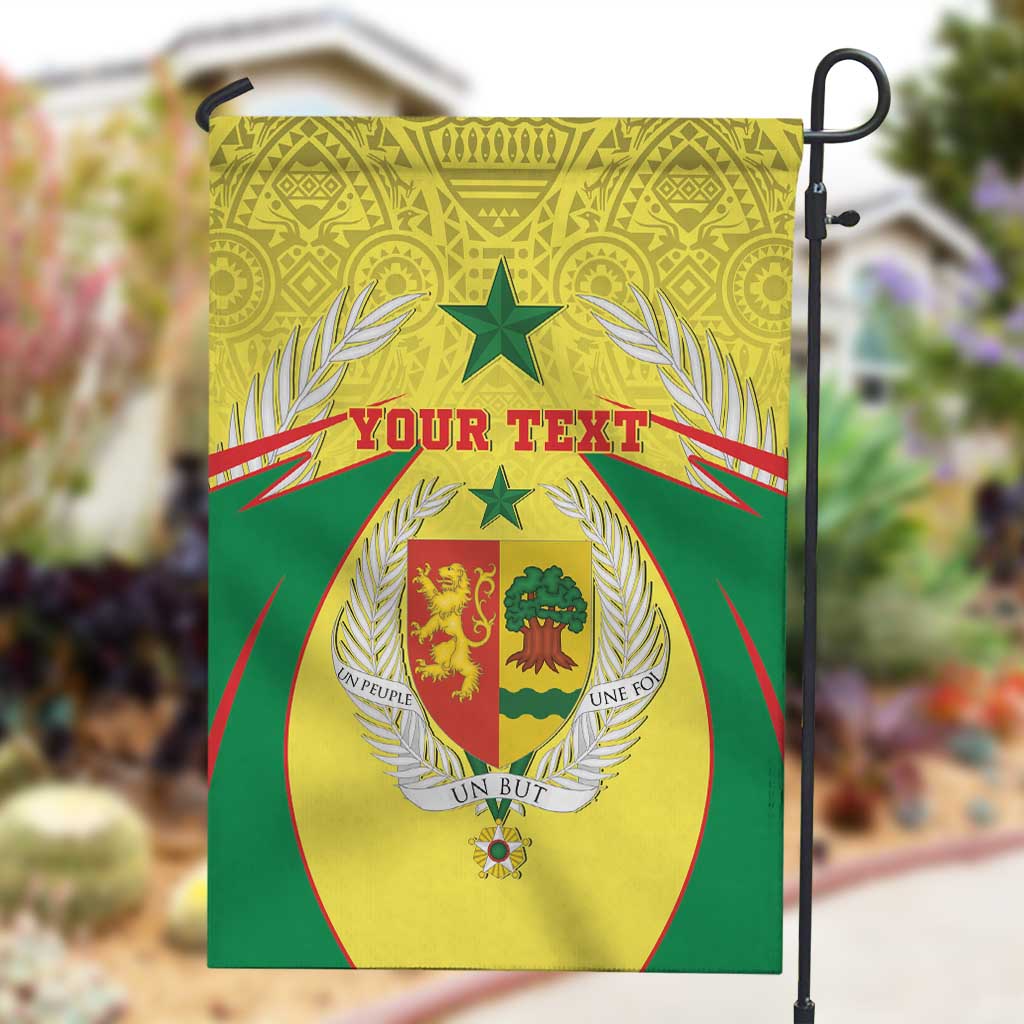 Personalised Afro Senegal Garden Flag Coat Of Arms Mix African Pattern LT15