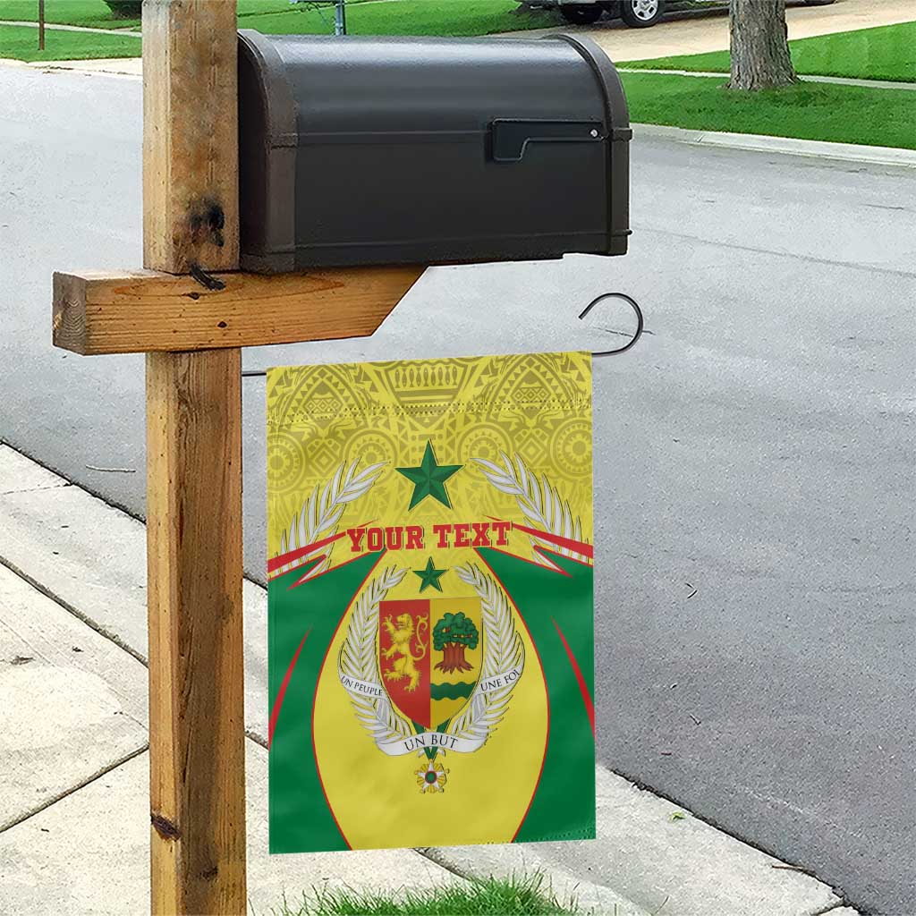 Personalised Afro Senegal Garden Flag Coat Of Arms Mix African Pattern LT15