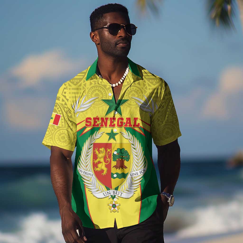 Personalised Afro Senegal Hawaiian Shirt Coat Of Arms Mix African Pattern LT15