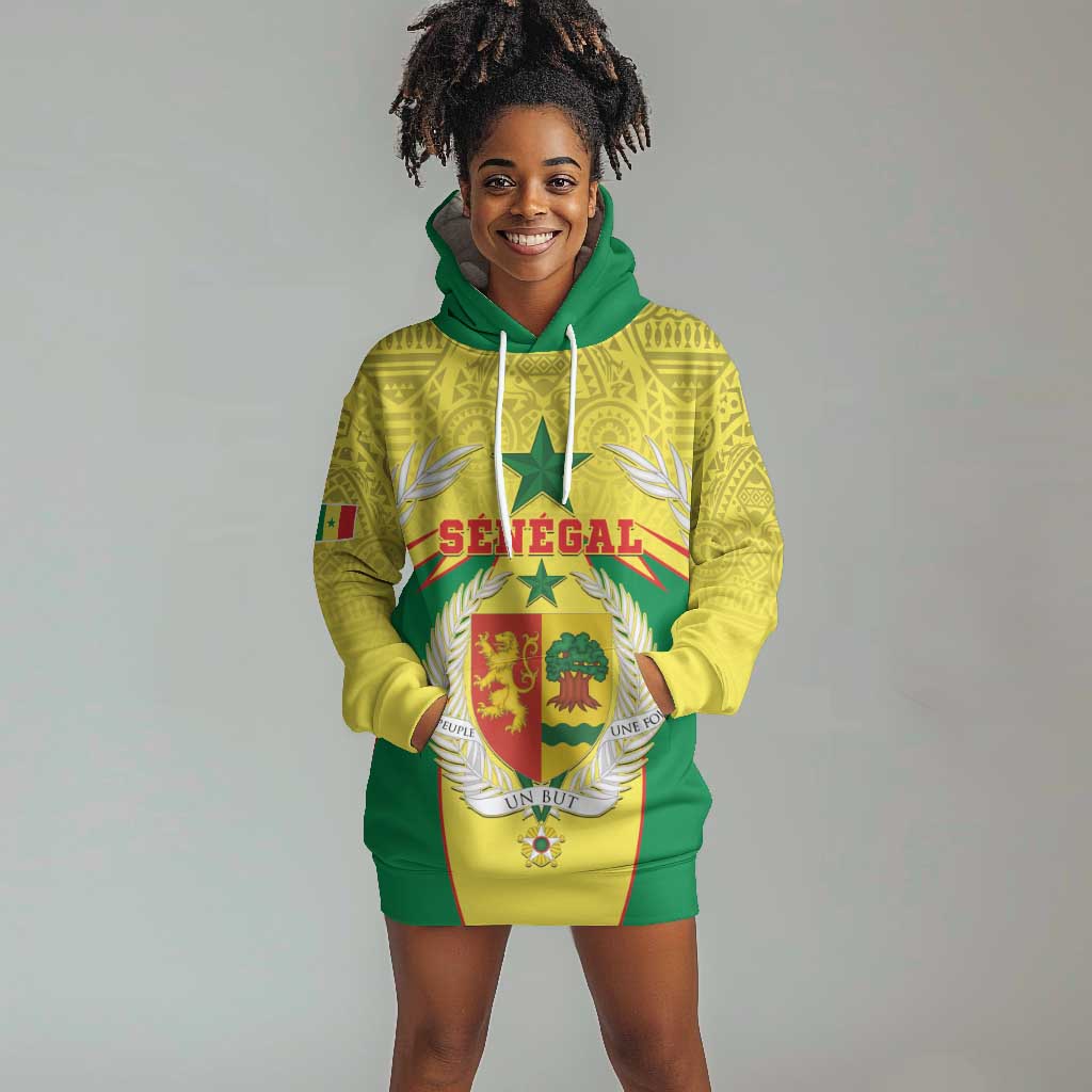 Personalised Afro Senegal Hoodie Dress Coat Of Arms Mix African Pattern LT15