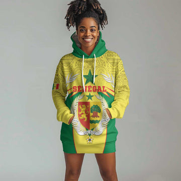Personalised Afro Senegal Hoodie Dress Coat Of Arms Mix African Pattern LT15
