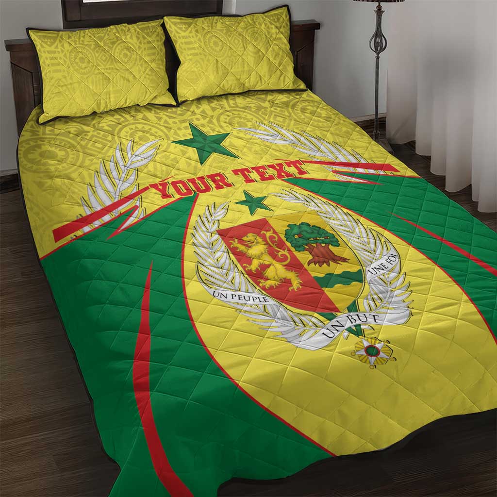 Personalised Afro Senegal Quilt Bed Set Coat Of Arms Mix African Pattern LT15