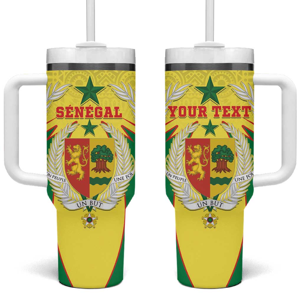 Personalised Afro Senegal Tumbler With Handle Coat Of Arms Mix African Pattern LT15