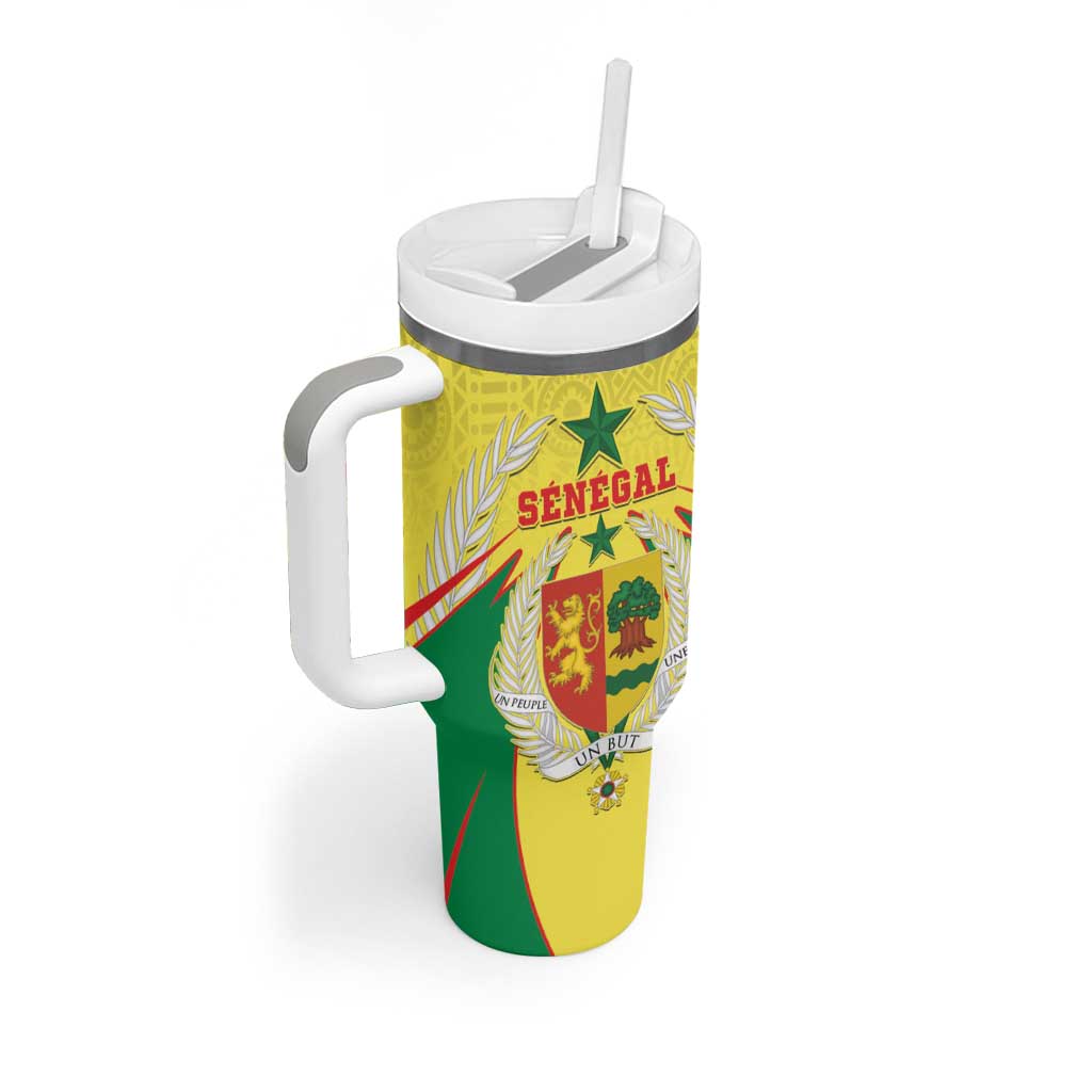 Personalised Afro Senegal Tumbler With Handle Coat Of Arms Mix African Pattern LT15