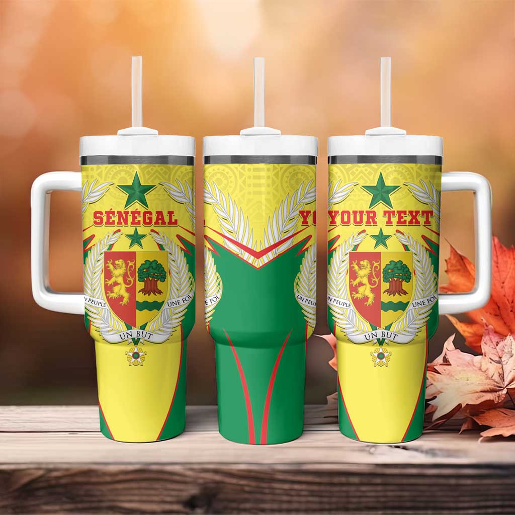 Personalised Afro Senegal Tumbler With Handle Coat Of Arms Mix African Pattern LT15