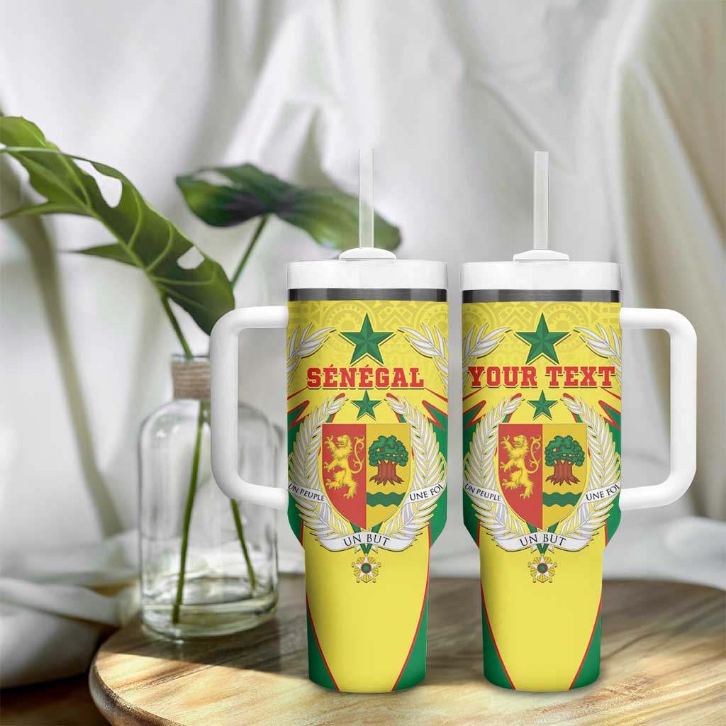 Personalised Afro Senegal Tumbler With Handle Coat Of Arms Mix African Pattern LT15