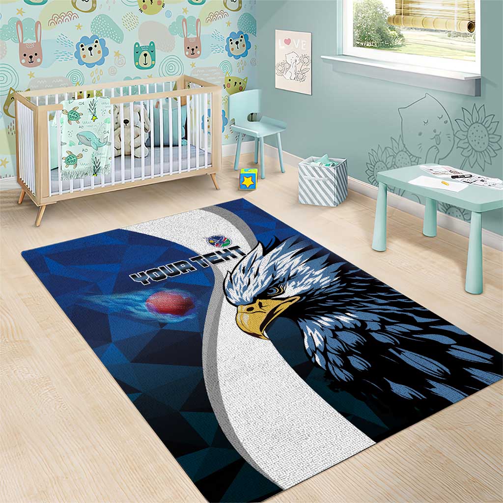 Custom Afro Namibia Cricket Area Rug Go Eagles LT15