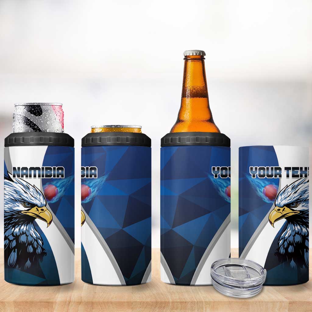 Custom Afro Namibia Cricket 4 in 1 Can Cooler Tumbler Go Eagles LT15