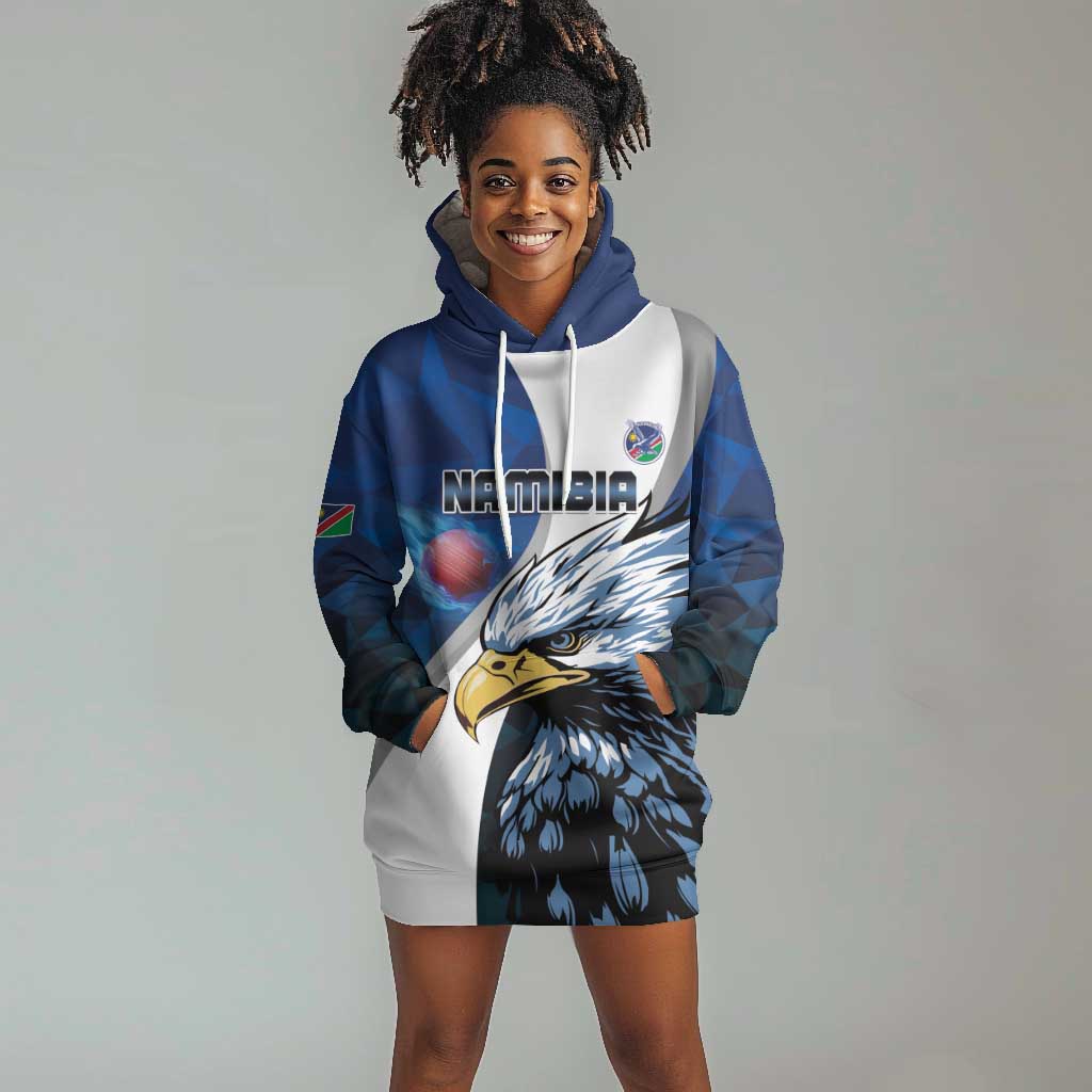 Custom Afro Namibia Cricket Hoodie Dress Go Eagles LT15