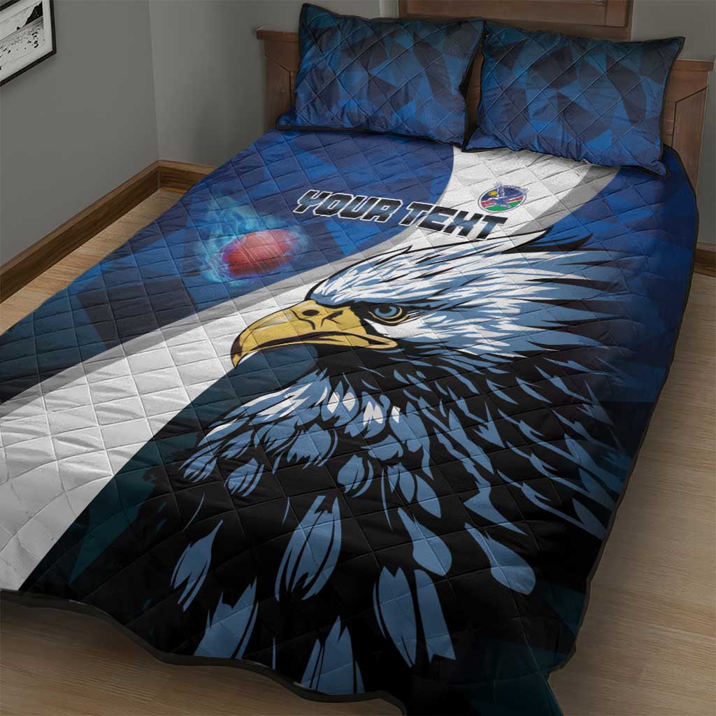 Custom Afro Namibia Cricket Quilt Bed Set Go Eagles LT15