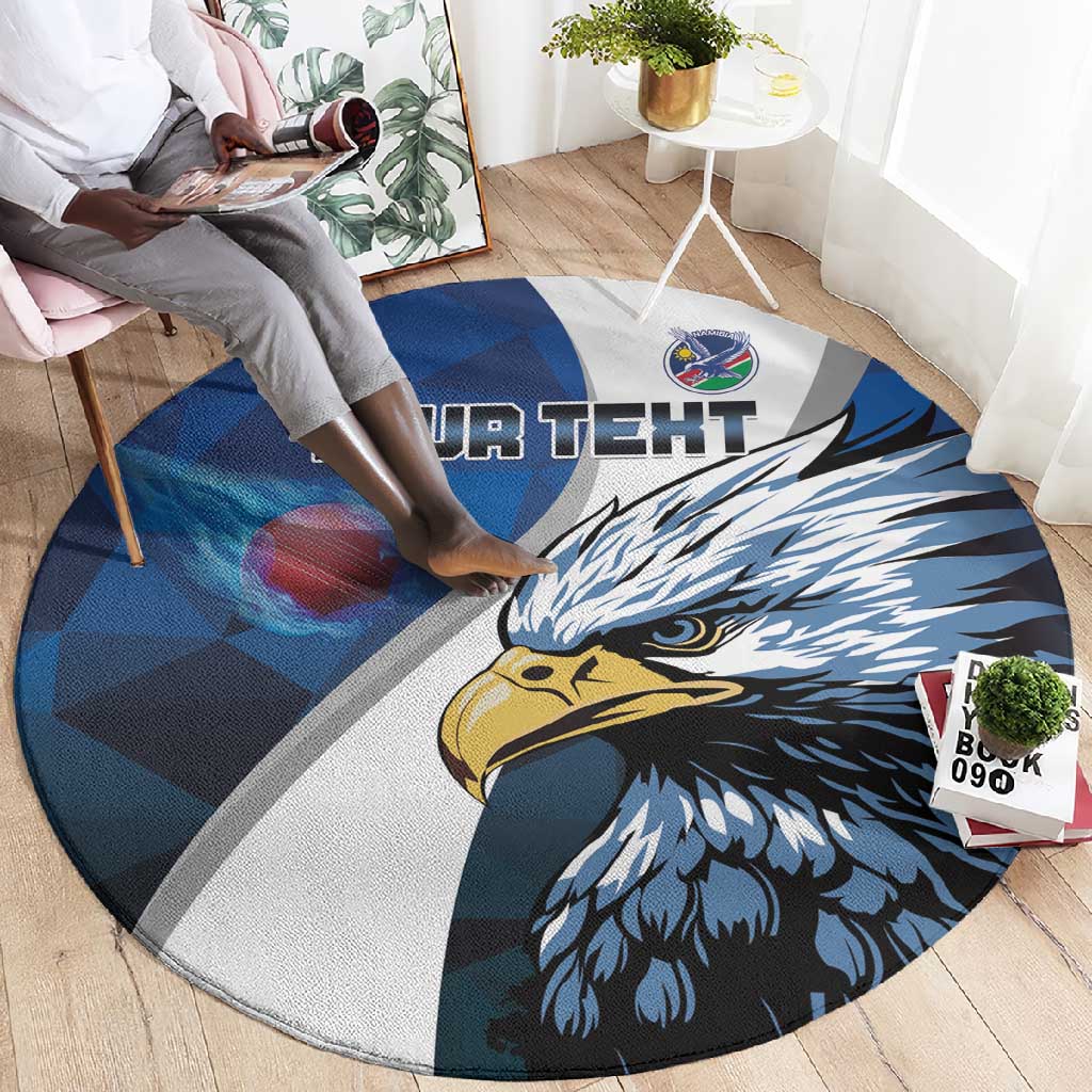 Custom Afro Namibia Cricket Round Carpet Go Eagles LT15