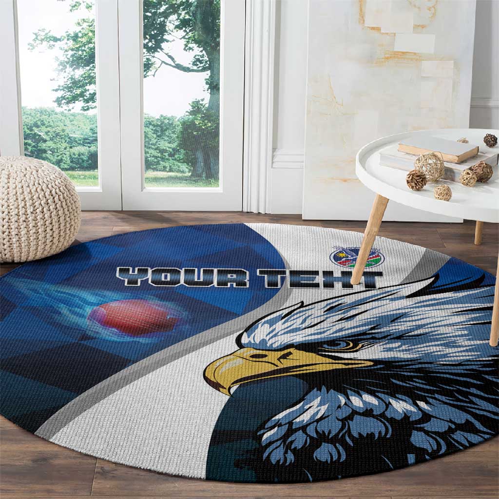 Custom Afro Namibia Cricket Round Carpet Go Eagles LT15