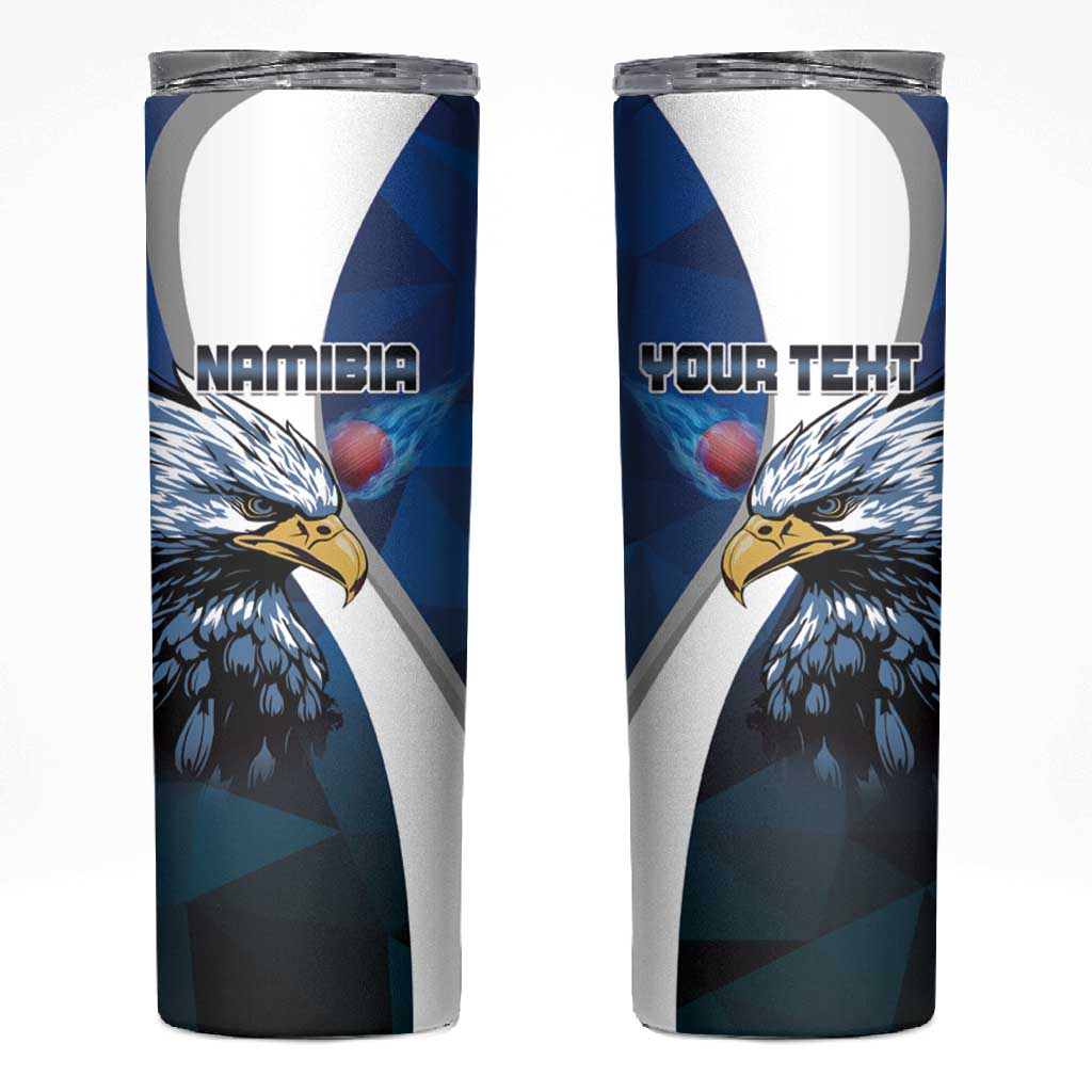 Custom Afro Namibia Cricket Skinny Tumbler Go Eagles LT15