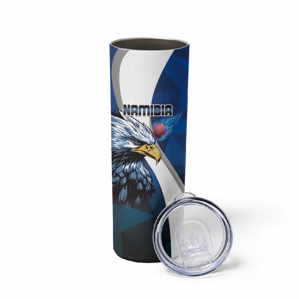 Custom Afro Namibia Cricket Skinny Tumbler Go Eagles LT15