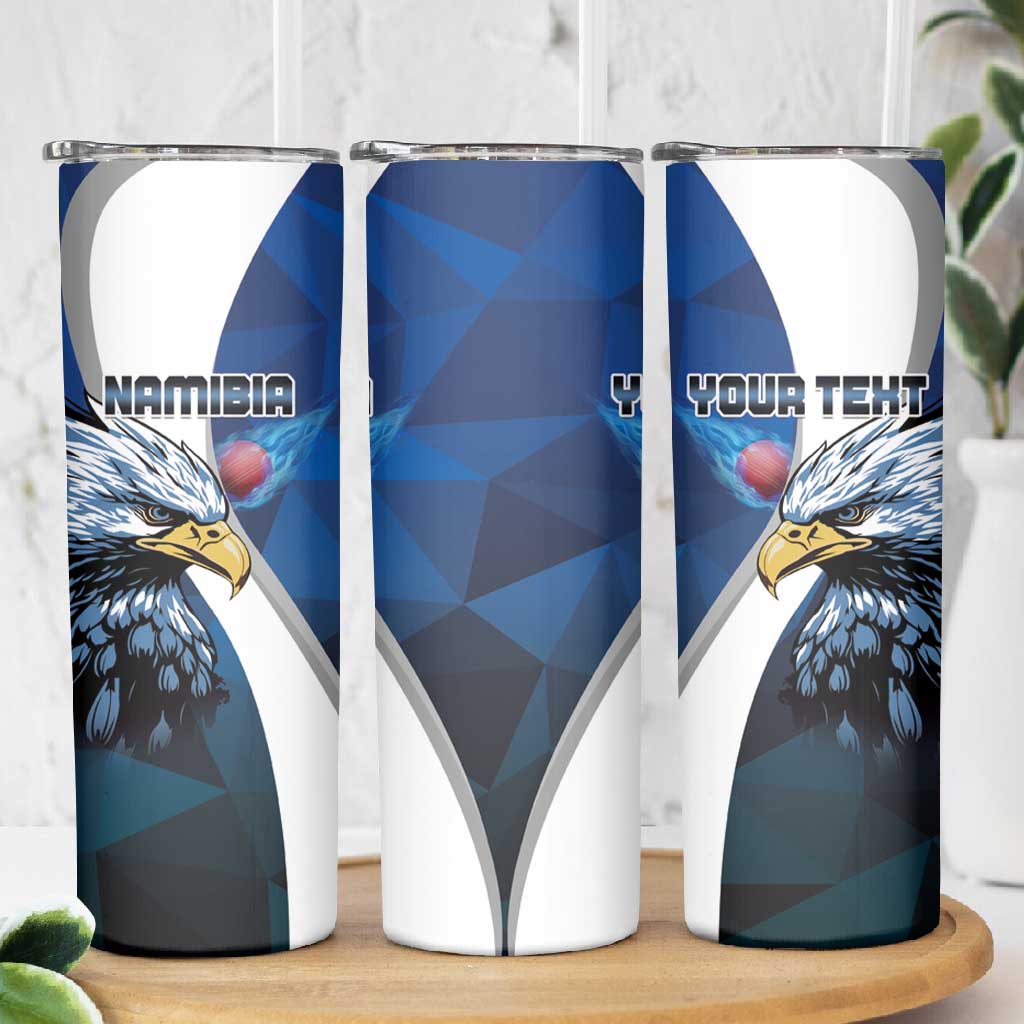 Custom Afro Namibia Cricket Skinny Tumbler Go Eagles LT15