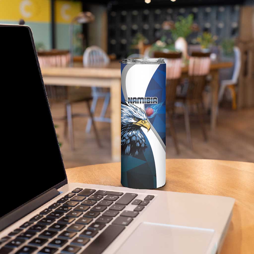 Custom Afro Namibia Cricket Skinny Tumbler Go Eagles LT15