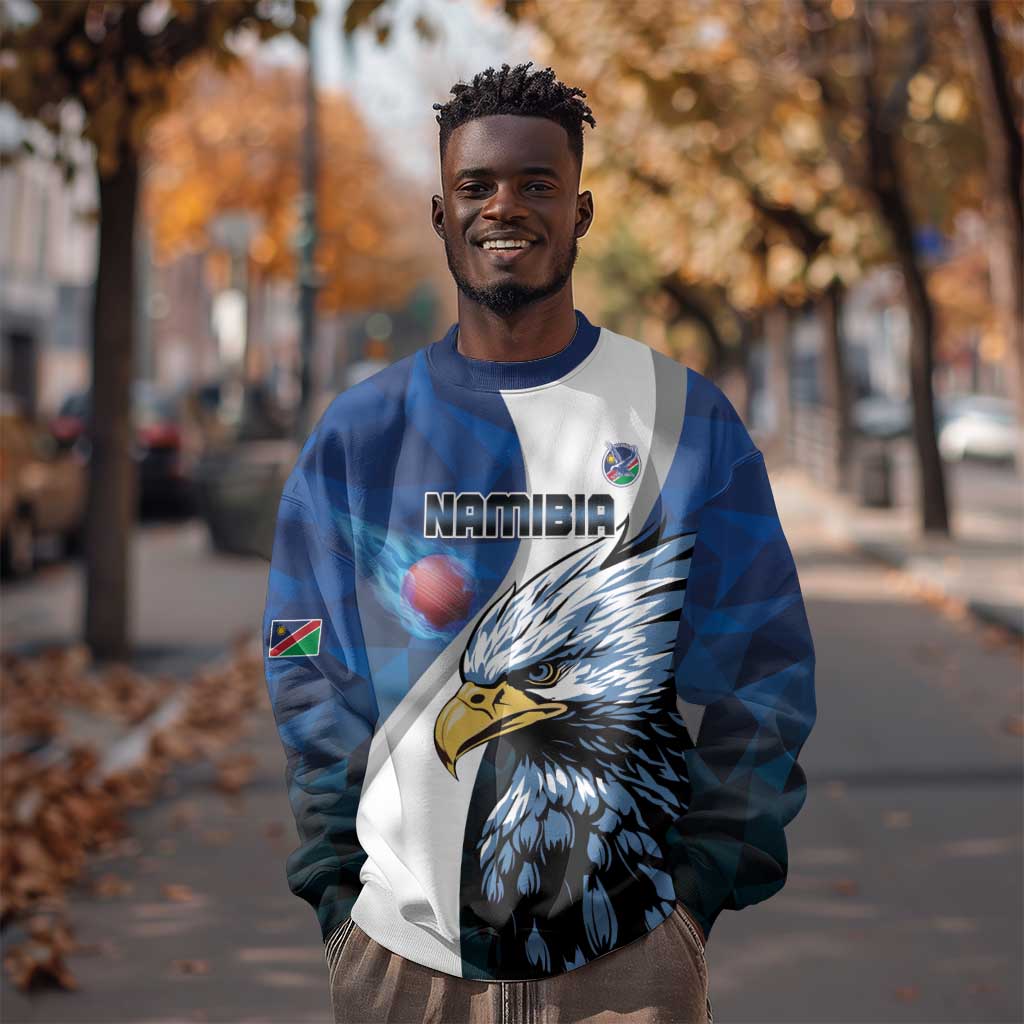 Custom Afro Namibia Cricket Sweatshirt Go Eagles LT15