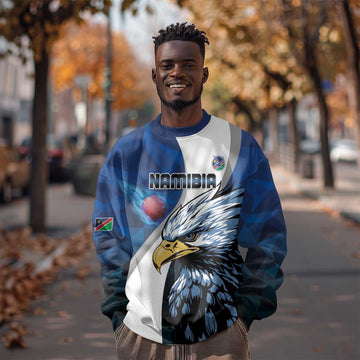 Custom Afro Namibia Cricket Sweatshirt Go Eagles LT15