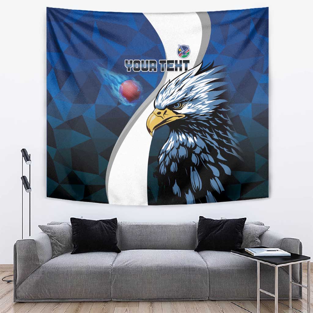 Custom Afro Namibia Cricket Tapestry Go Eagles LT15
