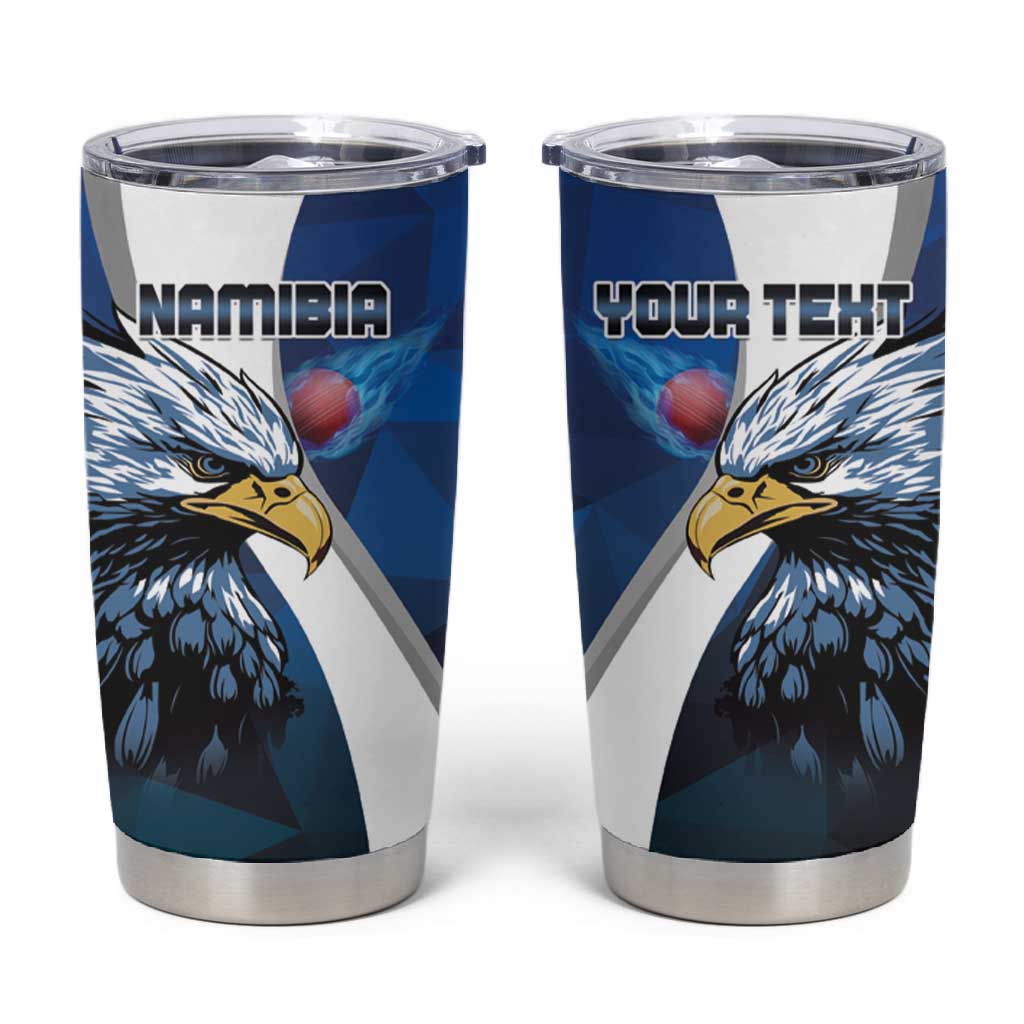 Custom Afro Namibia Cricket Tumbler Cup Go Eagles LT15