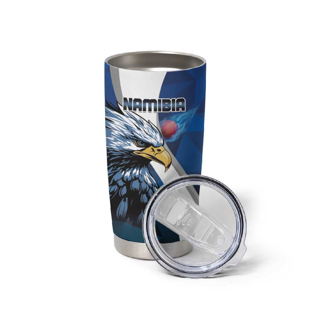 Custom Afro Namibia Cricket Tumbler Cup Go Eagles LT15